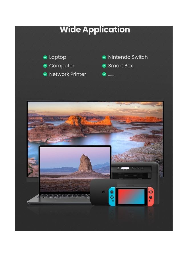 Ugreen Network Adapter Aluminum USB 3.0 to Ethernet Gigabit RJ45 LAN 1000 Mbps Compatible for Switch MacBook/ MacPro/ iPhone Mini iMac/ XPS Surface Pro /Notebook - Image 5